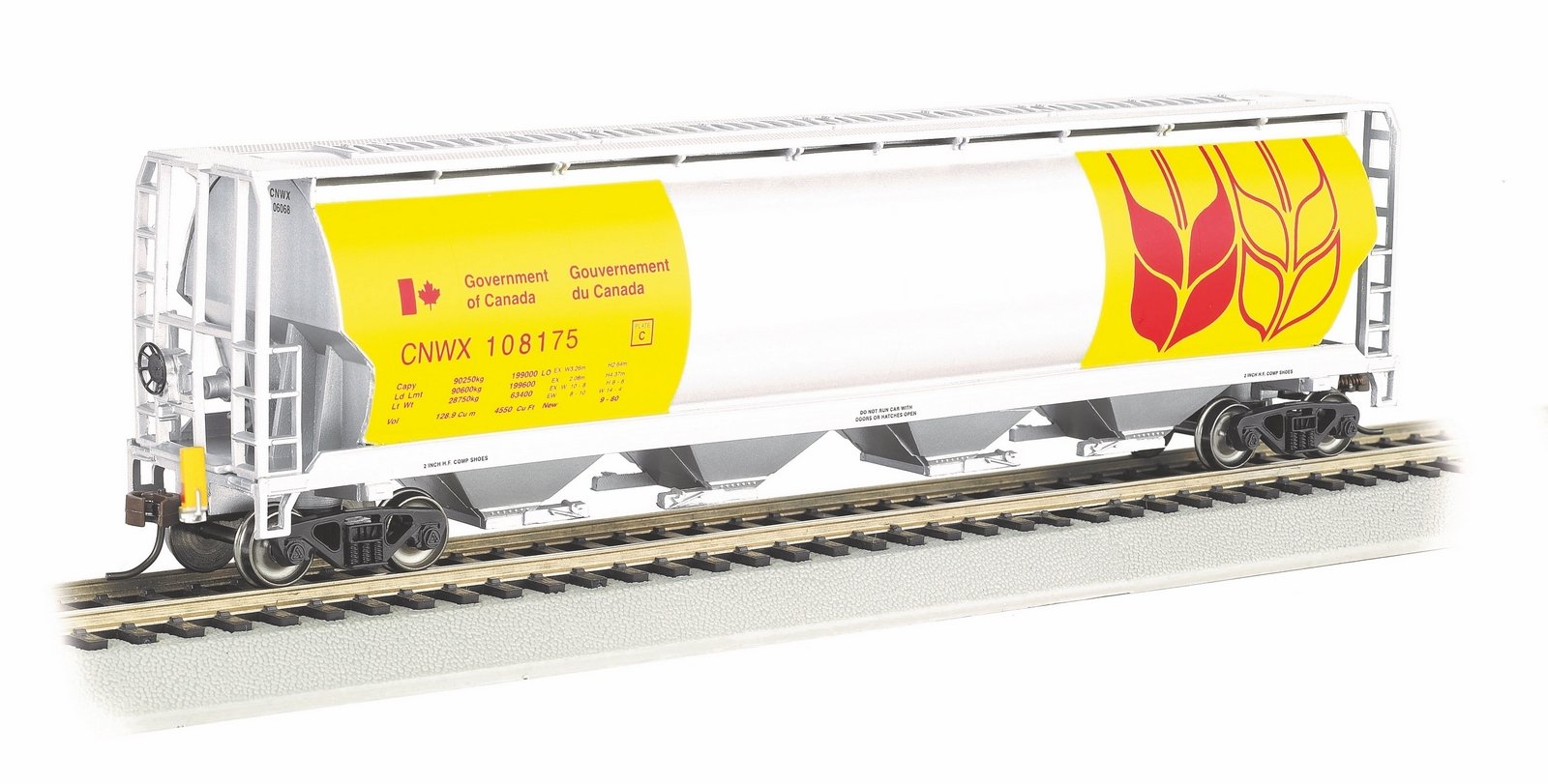 Bachmann Govt. Of Canada #108175 Cylindrical Grain Hopper w/FRED, HO