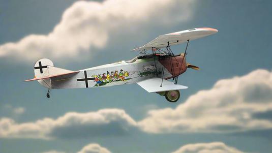 Balsa Usa 1/6 Scale Fokker D-VII Biplane1591mm WS Fa-62 4C 4.5Kg