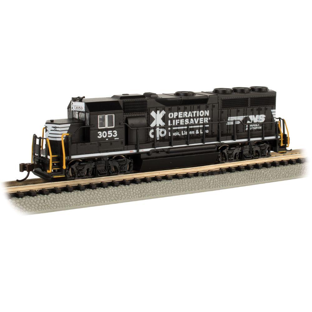Bachmann Norfolk Sthn. Operation Lifesaver, GP40 Loco w/Headlight. N