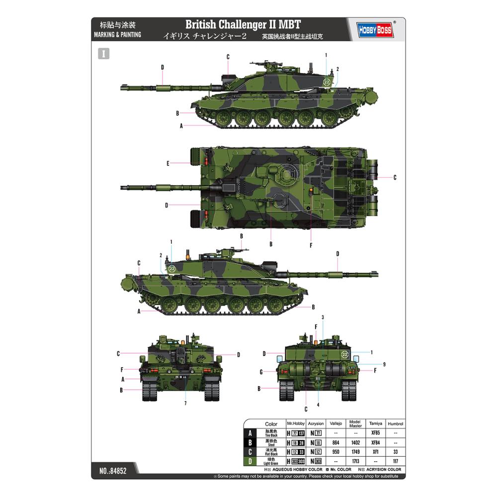 Hobbyboss 1:48 British Challenger II MBT