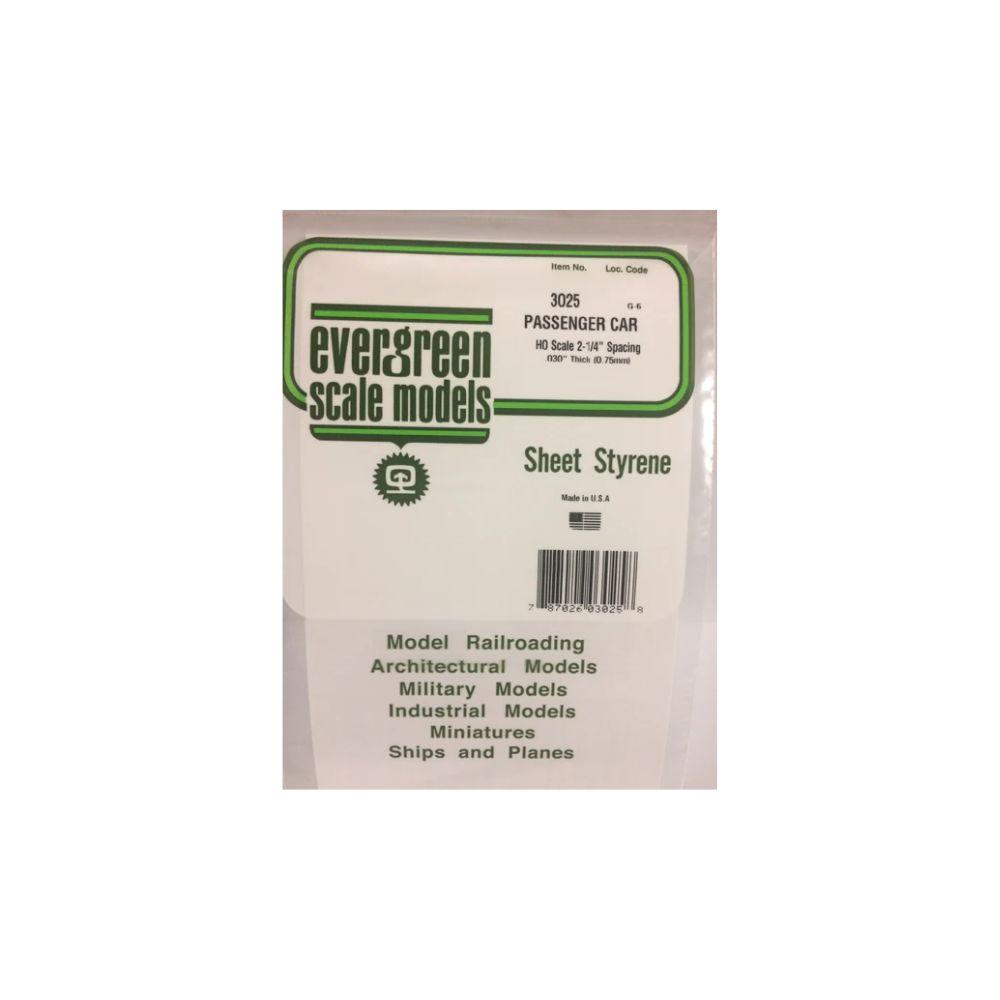 Evergreen Styr Passenger Car Siding- Ho