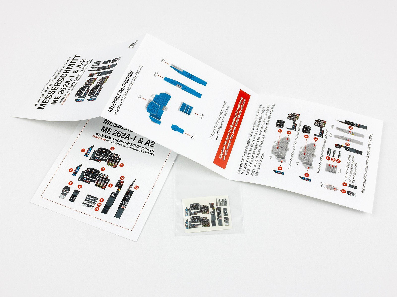 RED FOX STUDIO, 1:48 Messerschmitt Me 262A-1:A-2(for Tamiya kit)