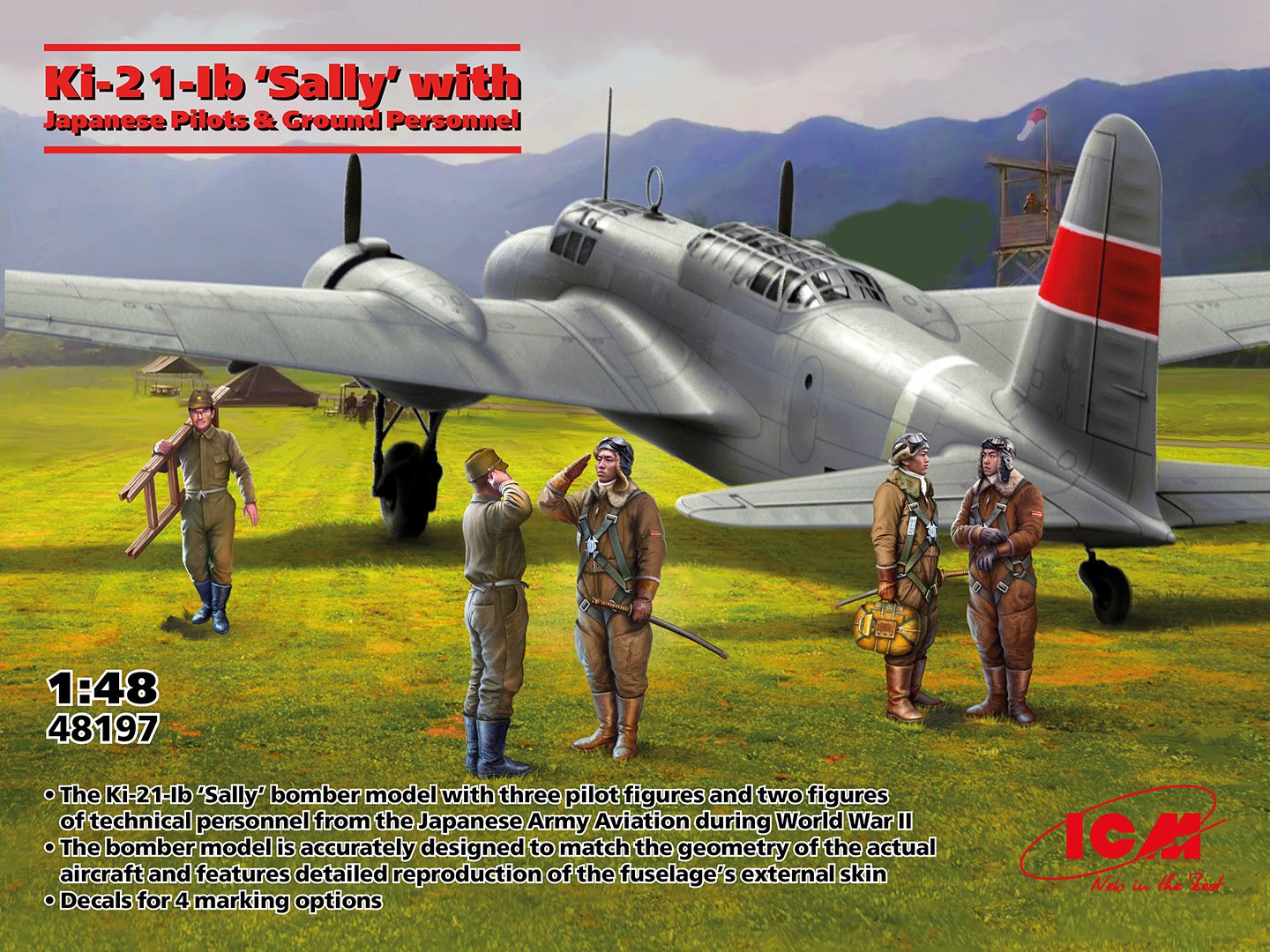 ICM 1:48 Ki-21-Ib Sally w/figures