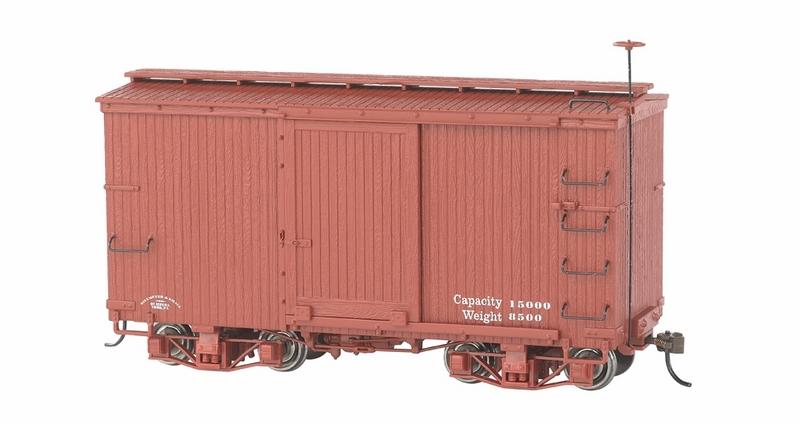 Bachmann 18ft Freight Car ( 2 per box )Painted Oxide Red. On30 Scale