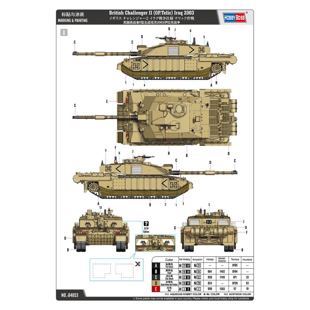 Hobbyboss 1:48 British Callenger II(OP Telic) Iraq 2003