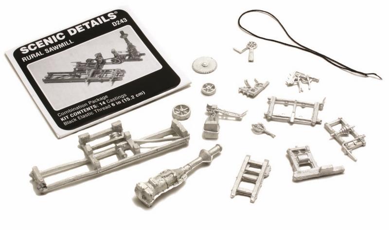 Woodland Scenics Rural Sawmill Sc Details, HO Scale
