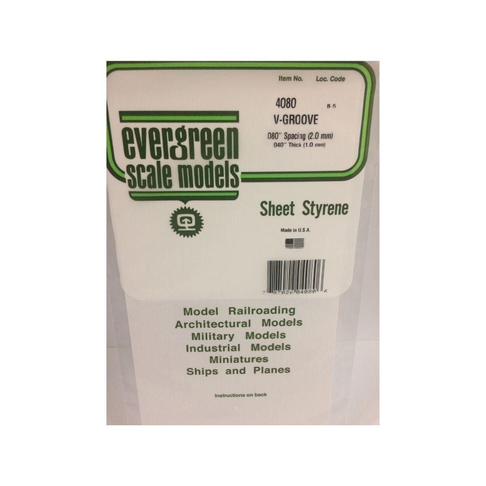 Evergreen Styr V-Groove Siding .080 Sp