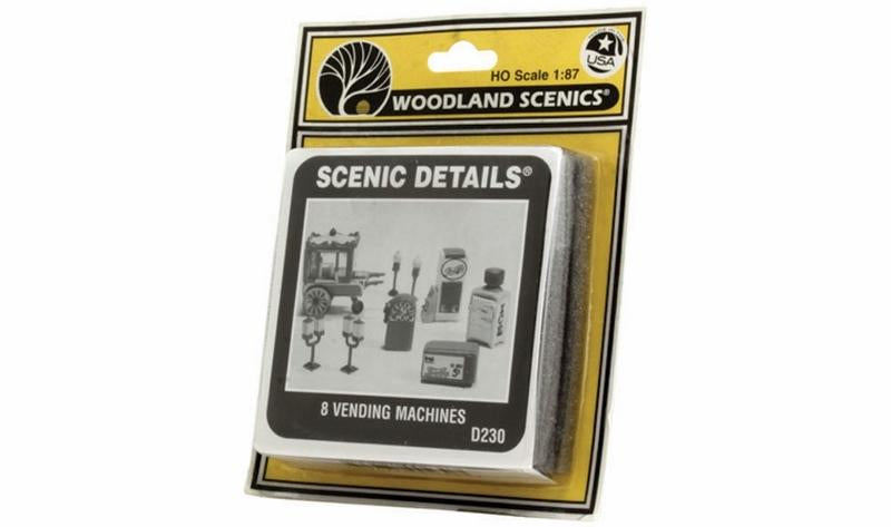 Woodland Scenics 8 Vending Machines Sc Details, HO Scale