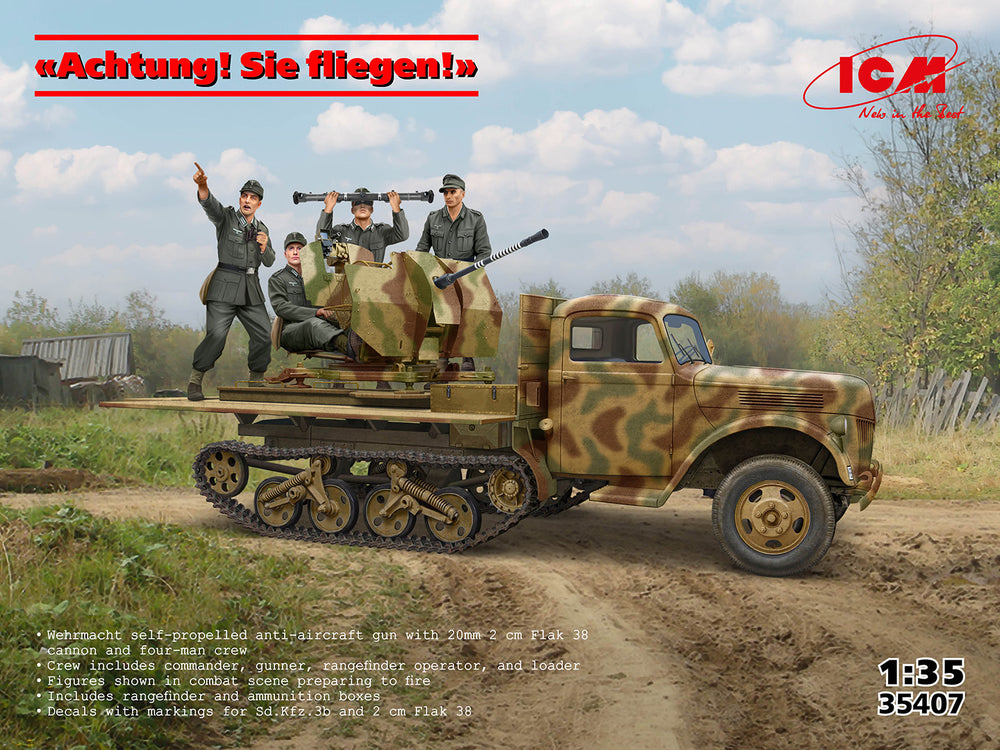 ICM 1:35 Sd KFz 3b with 2cm Flak 38 & crew