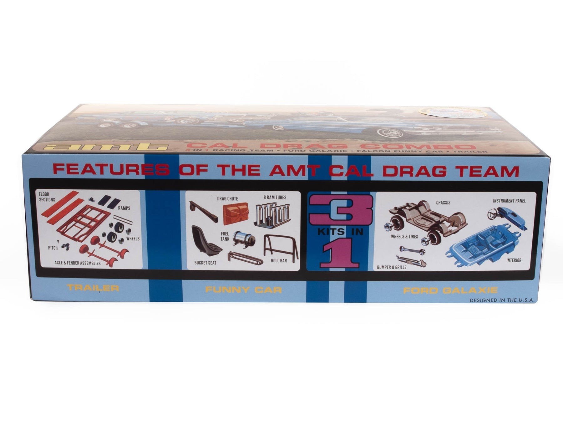 AMT 1:25 Cal Drag Combo 1964 Galaxie, AWB Falcon & Trailer