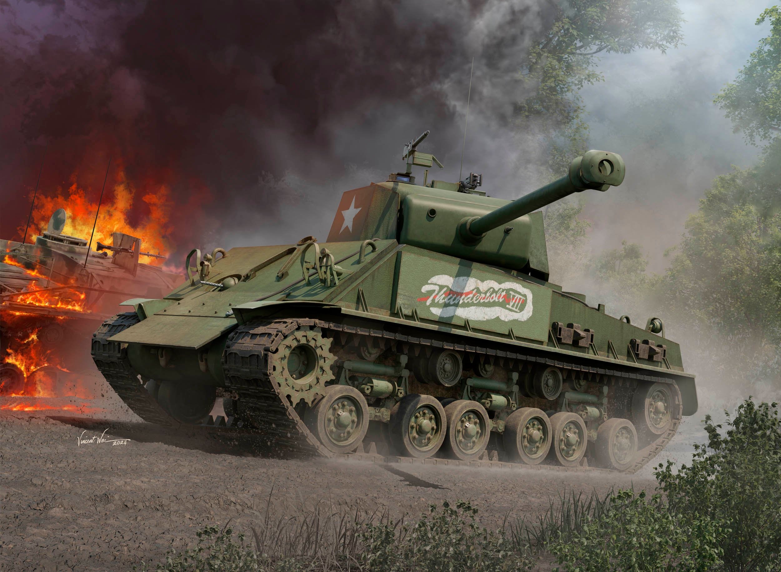 I Love Kit 1:16 M4A3E8 Thunder VII Medium Tank