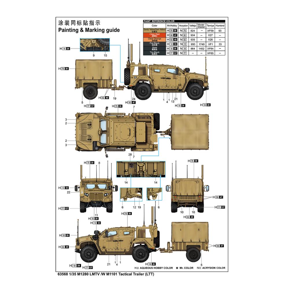 I Love Kit 1:35 M1280 LMTV&M1101 Tactical Trailer (LTT)