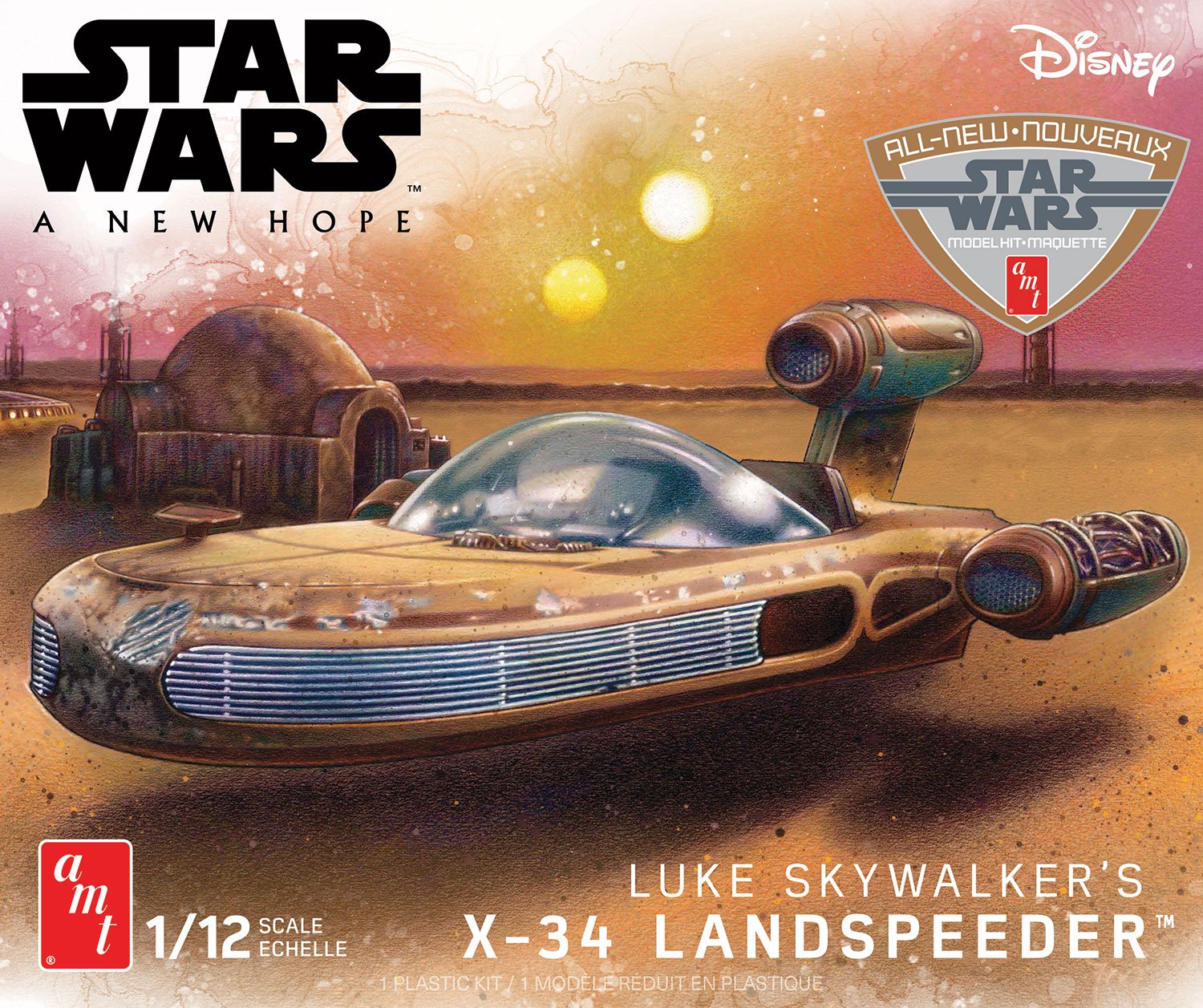 AMT 1:12 Star Wars A New Hope Luke Skywalkers X34 Landspeeder