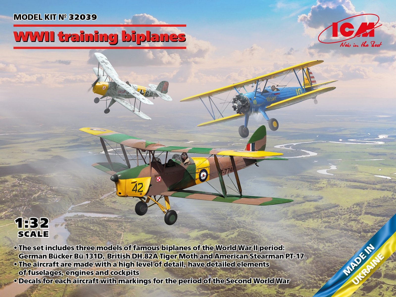 ICM 1:32 WWII Training Bi-Planes Set