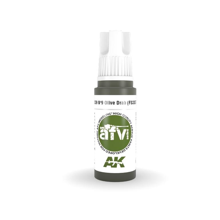 AK Interactive Acrylic Nº9 Olive Drab (FS33070)