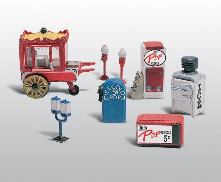 Woodland Scenics 8 Vending Machines Sc Details, HO Scale