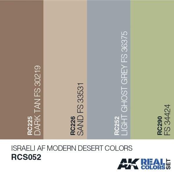 AK Interactive Real Colours Israeli Af Modern Desert Colours Set