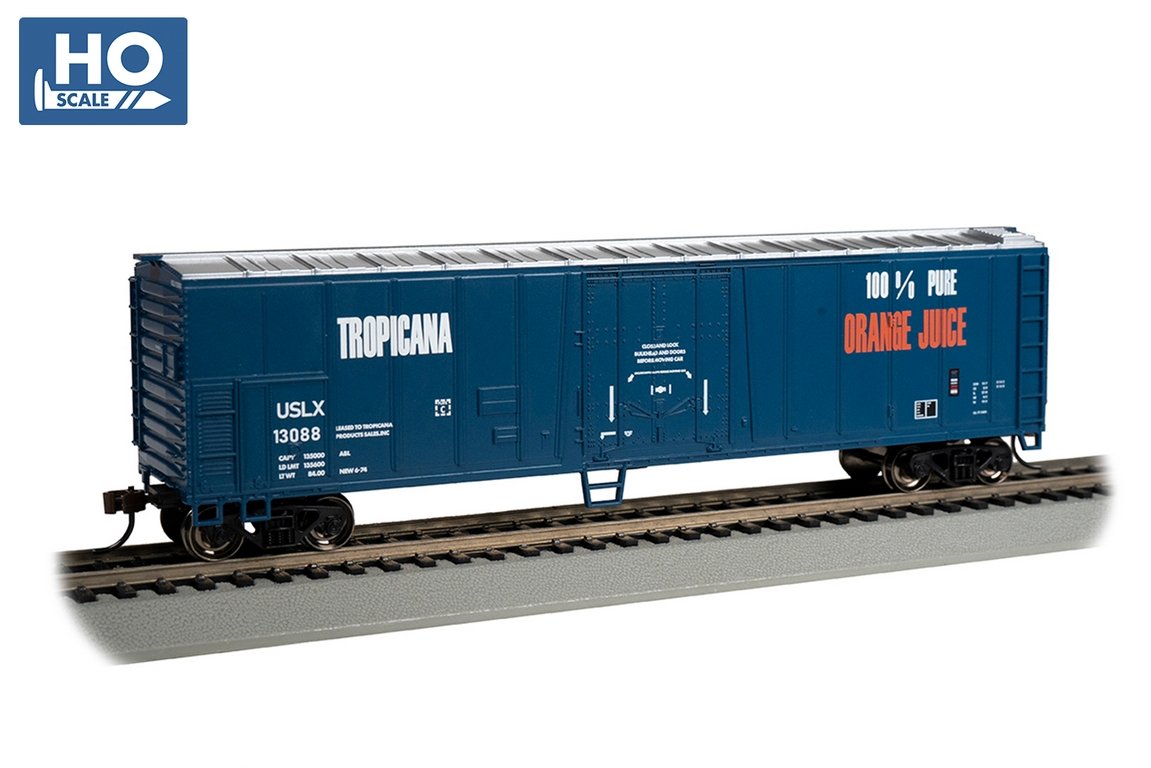 Bachmann Tropicana USLX #13088 50ft Steel Orange Juice Reefer. HO l