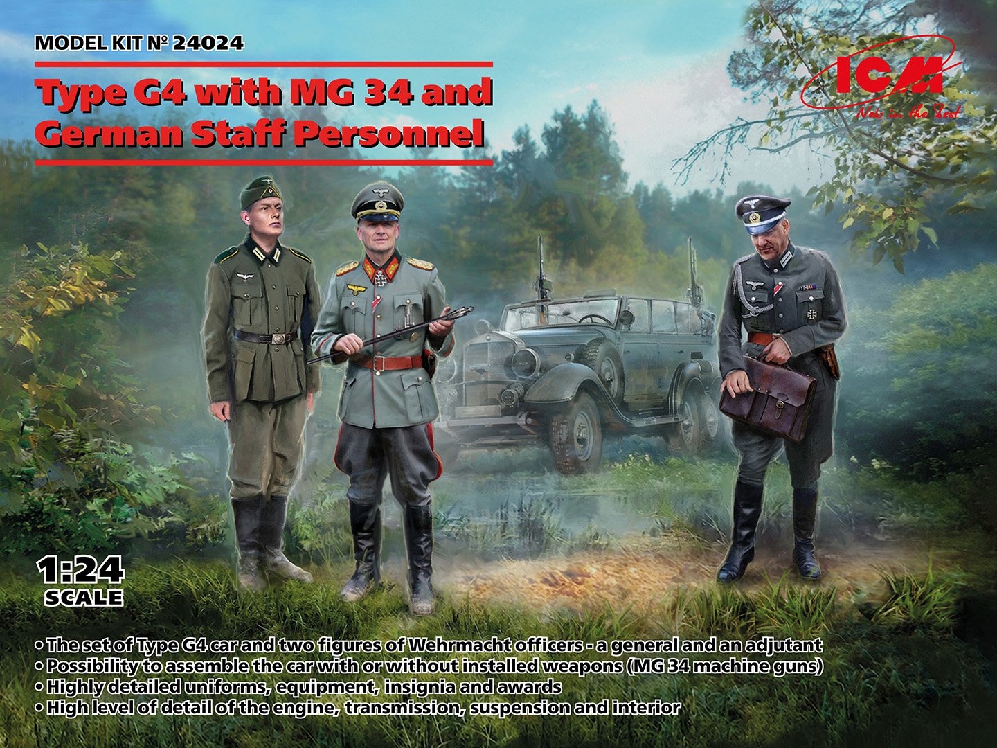 ICM 1:24 Type G4 with MG 34 and German Staff