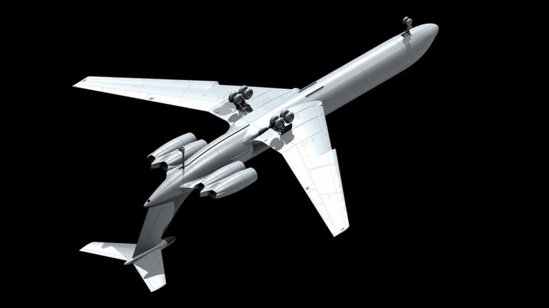 ICM 1:144 Ilyushin-62M Svt. Psngr Aircraft