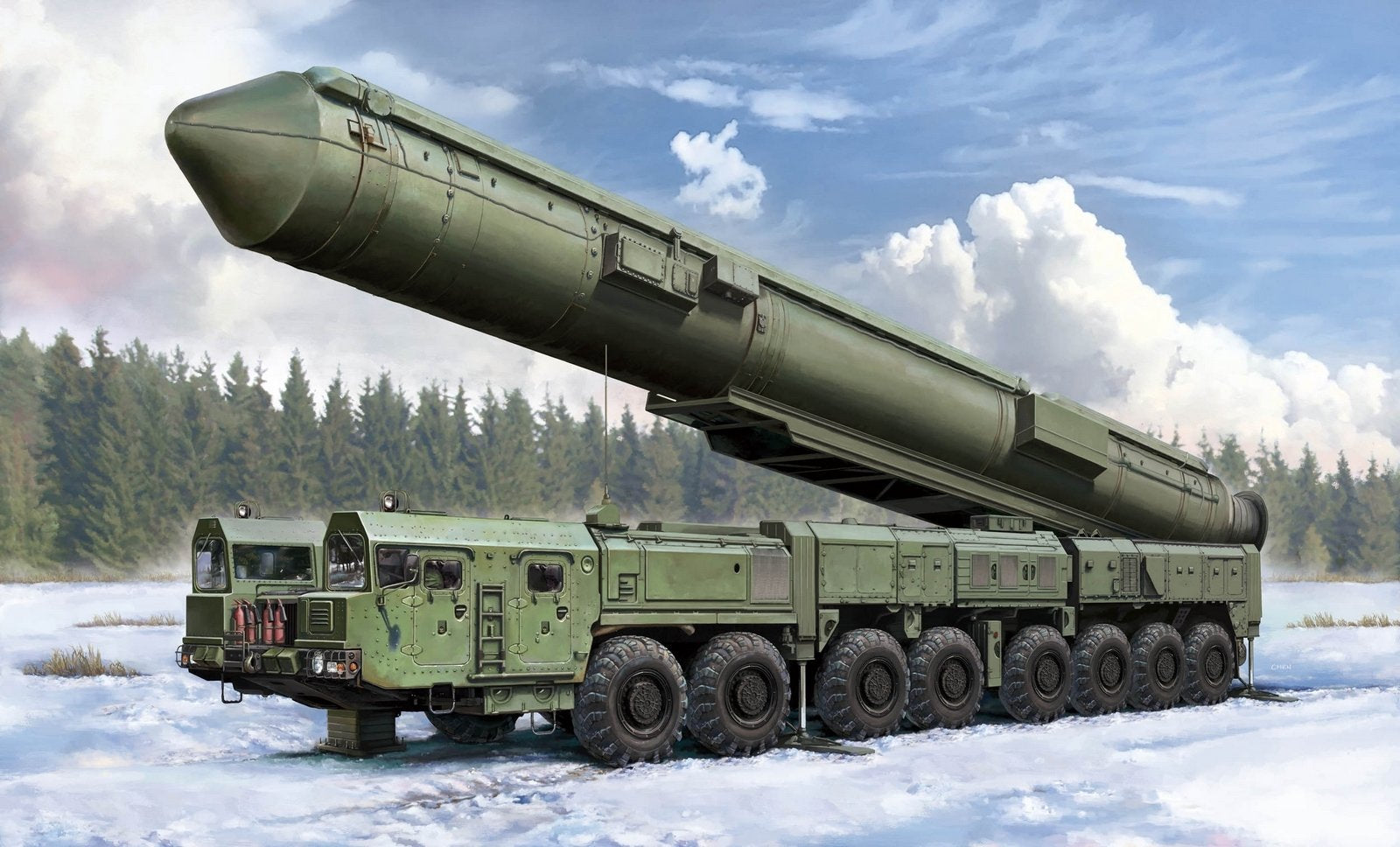 Hobbyboss 1:72 15U175 TEL of RS-12M1 Topol-M ICBM Complex