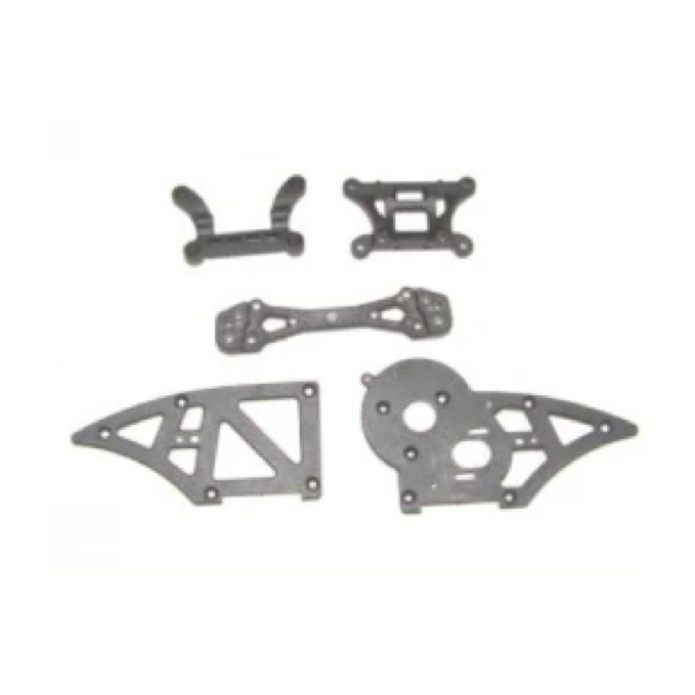 HBX Chassis Side Plates B+Shock Towers