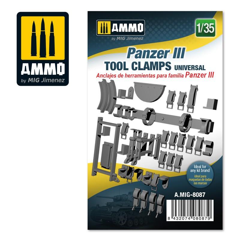 Ammo 1:35 Panzer III tool clamps universal