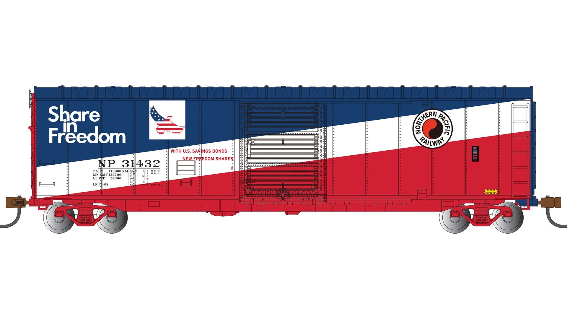 Bachmann Northern Pacific #31432 (W/O Roof Walk)