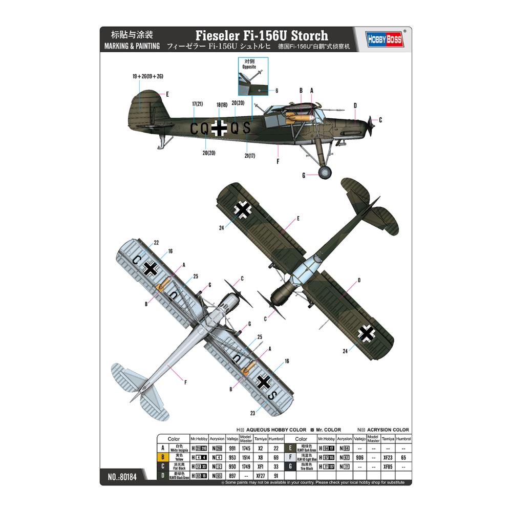 Hobbyboss 1:35 Fieseler Fi-156U