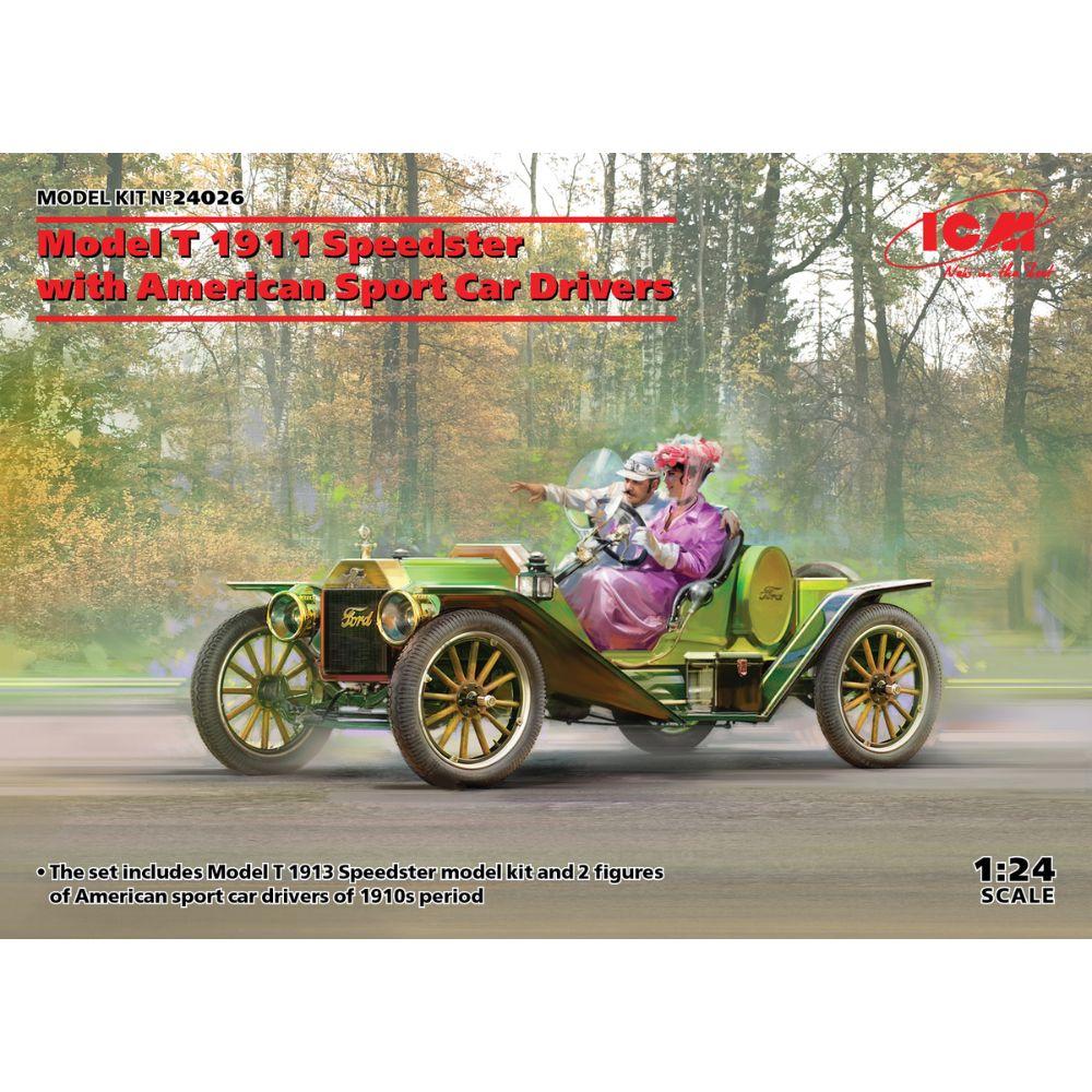 ICM 1:24 Model T 1913 Speedster With America