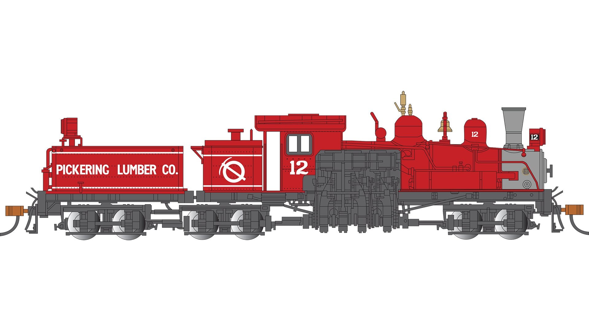 Bachmann Pickering Lumber Co. #12 -  Steel Cab With Oil Bunker