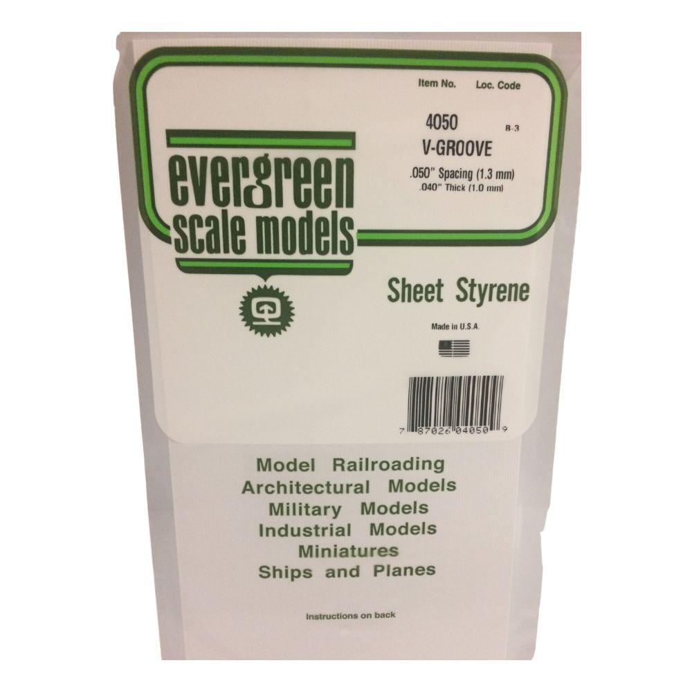 Evergreen Styr V-Groove 12X24 In .050 In Sp