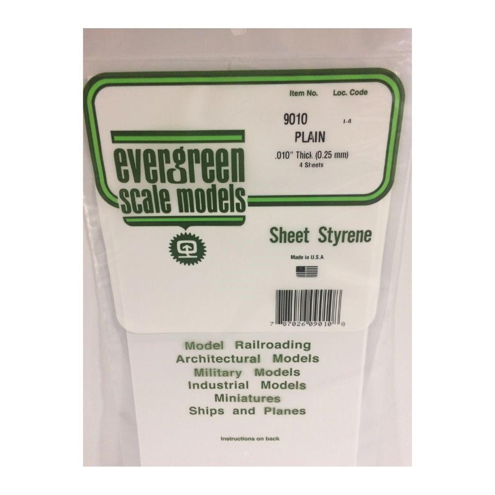 Evergreen Styr Sheets 6X12 Pl Wht .010 Thk (4)