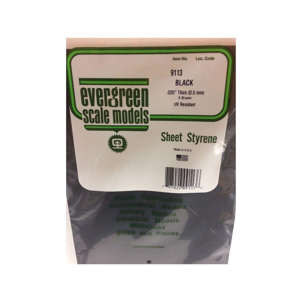 Evergreen Styr Sheets 8X21 0.50mm (6) Black