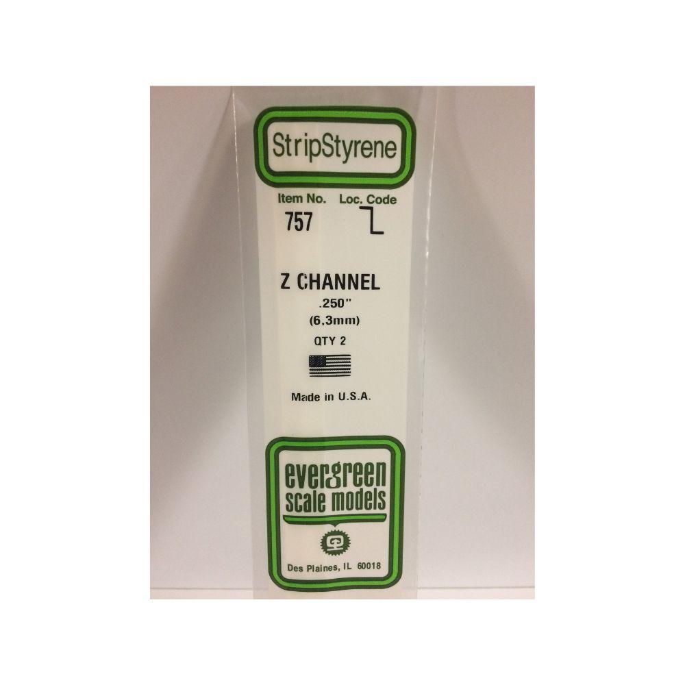 Evergreen 14In White Polyst. Z Channels6.3Mm (2)*