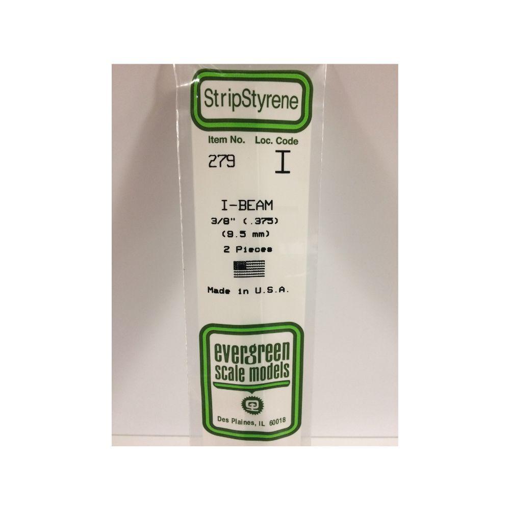 Evergreen Plastic I-Beam .375(9.5 Mm)-2