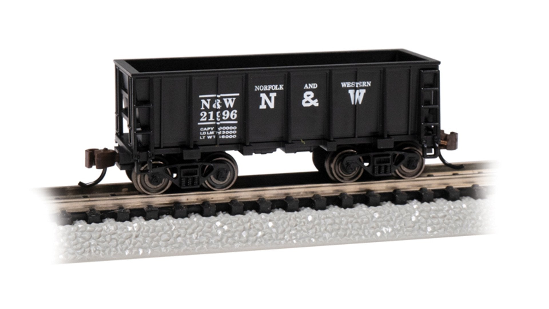 Bachmann Norfolk & Western #21996 Flat Bottom Ore Car. N Scale