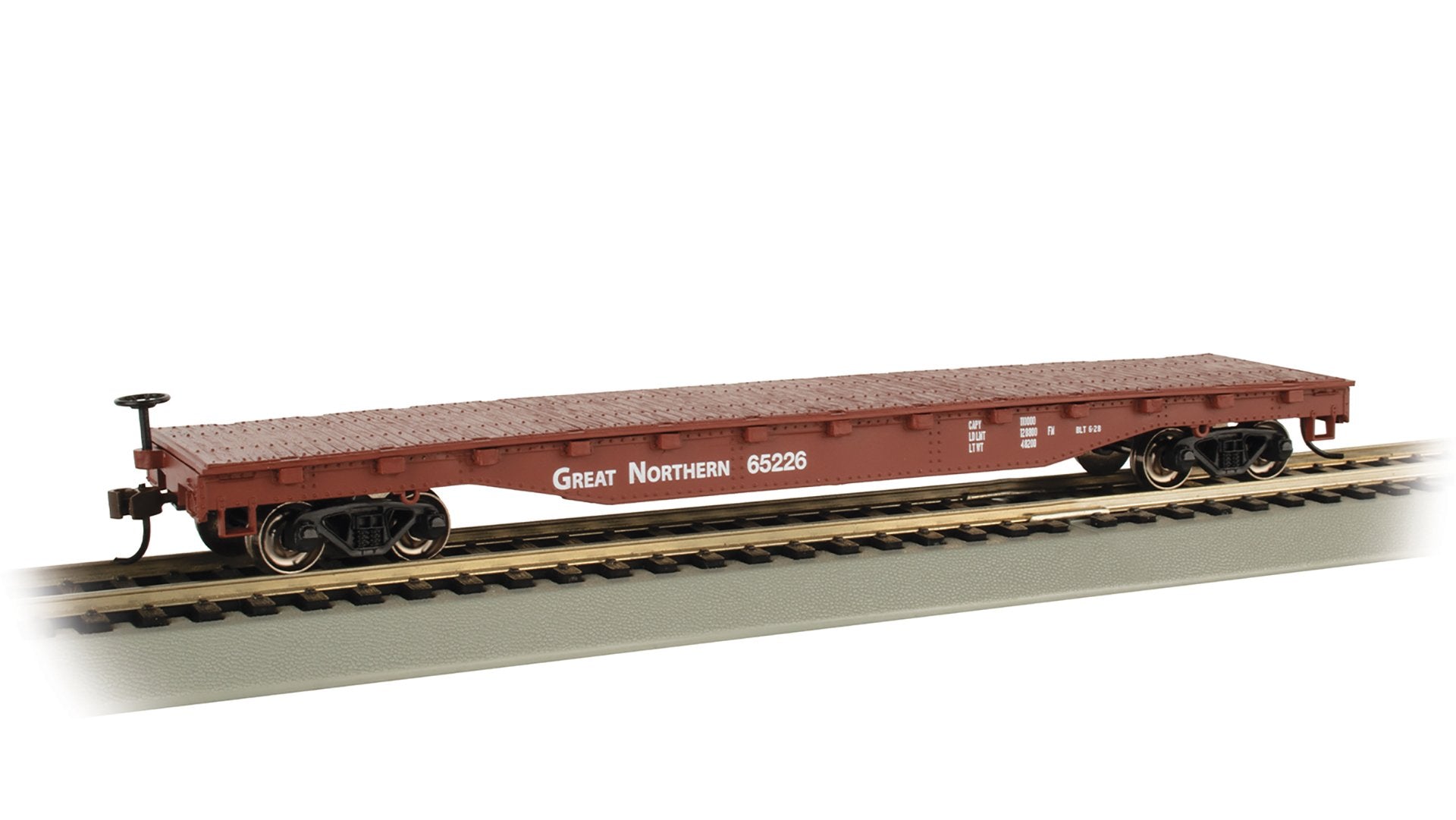 Bachmann Great Northern #65226 52ft FlatCar, Silver Series. HO Scale