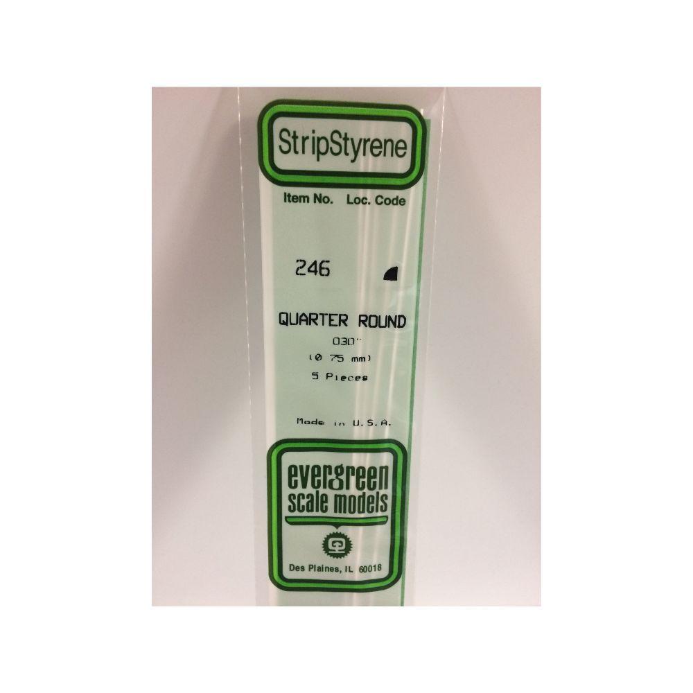 Evergreen Plastic Quart. Rnd .030 .(0.75Mm) (5)