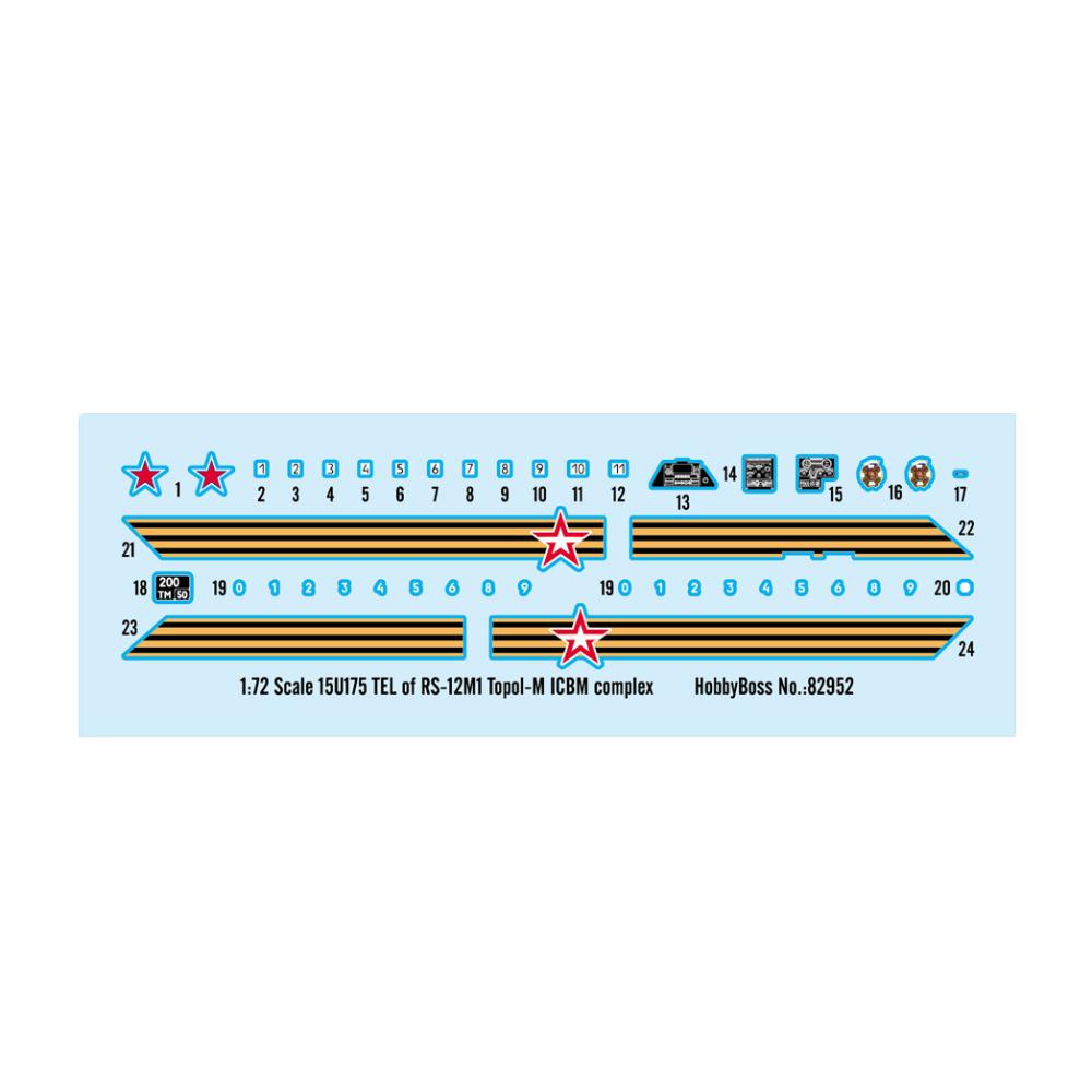 Hobbyboss 1:72 15U175 TEL of RS-12M1 Topol-M ICBM Complex