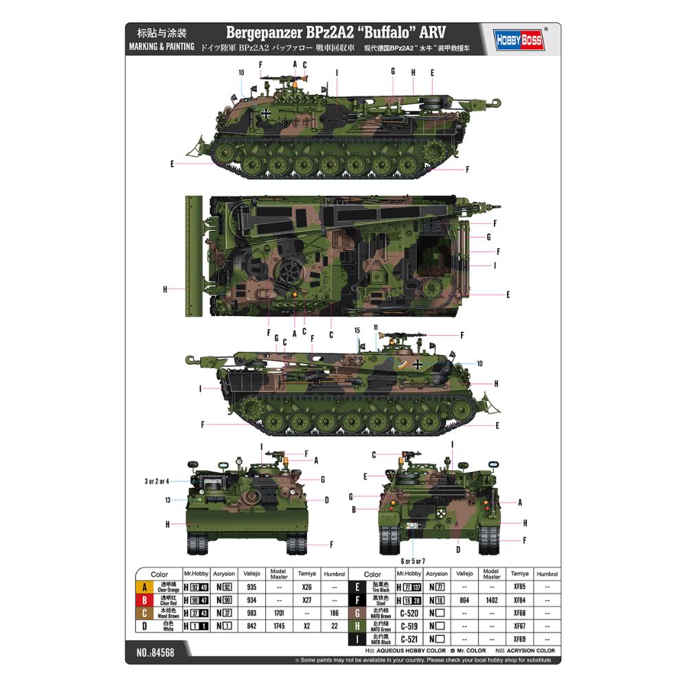 Hobbyboss 1:35 Bergepanzer BPz2A2 Buffalo ARV