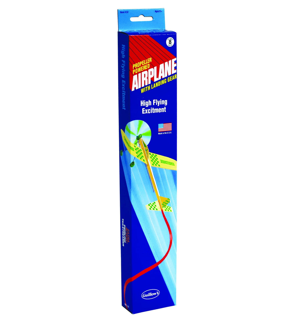 Guillows Barnstormer Rubber Pwrd Balsa Glider 300mm WS with Streamer