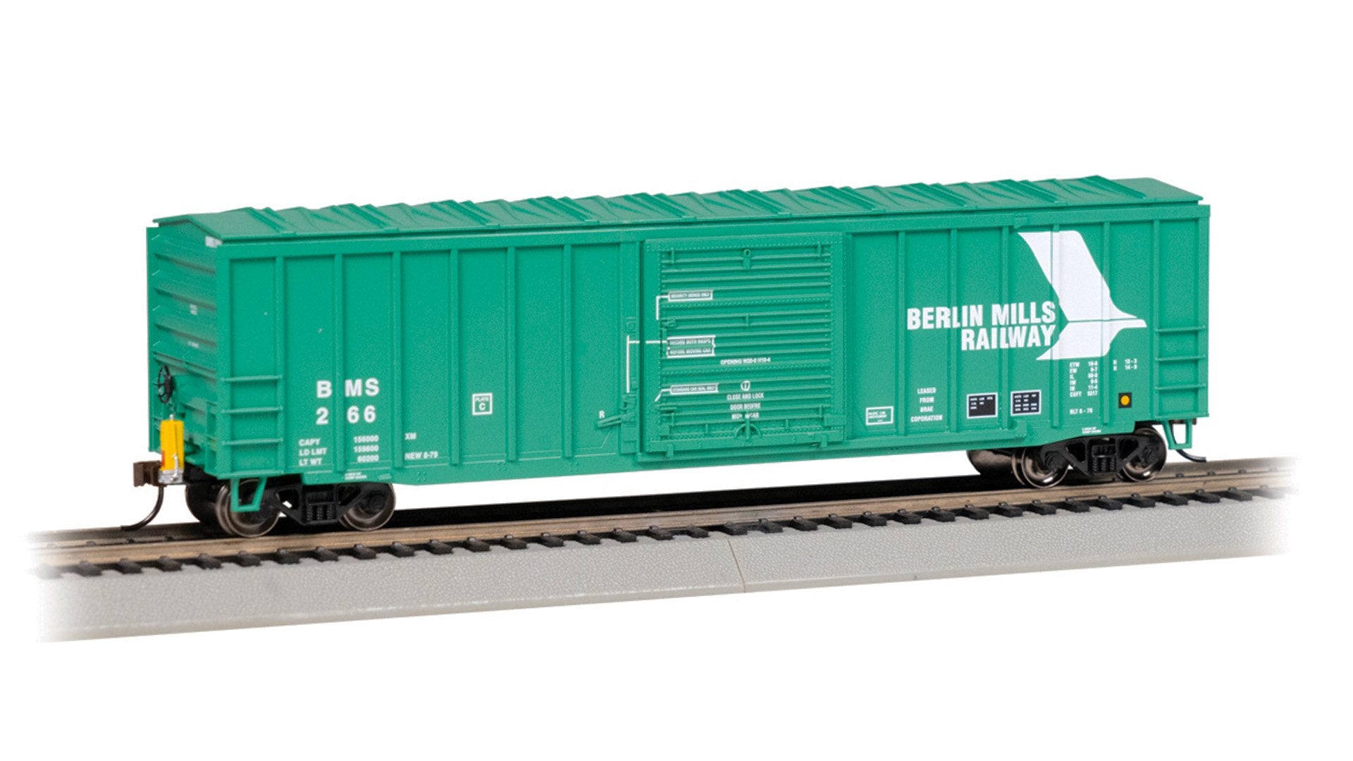 Bachmann Berlin Mills Railway #266 HO Scale 50' Outside Braced Box Car