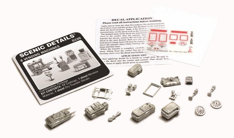 Woodland Scenics 8 Vending Machines Sc Details, HO Scale