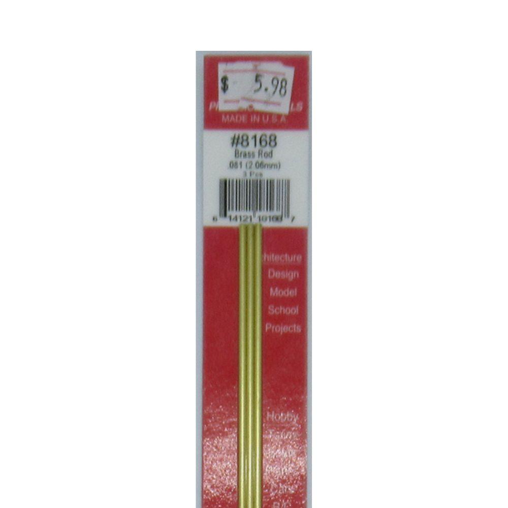 KS Metals 12 Brass Rod .081 3Pc