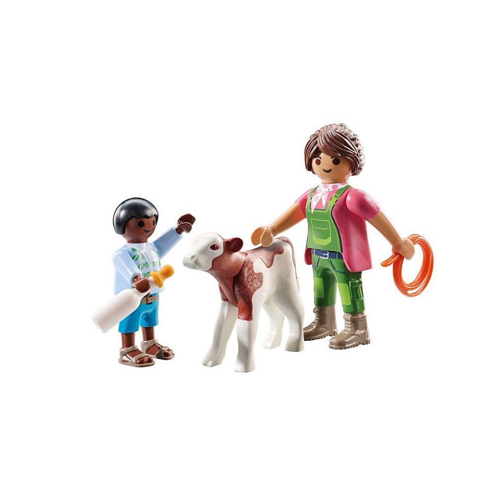 Playmobil - Farmer with Calf
