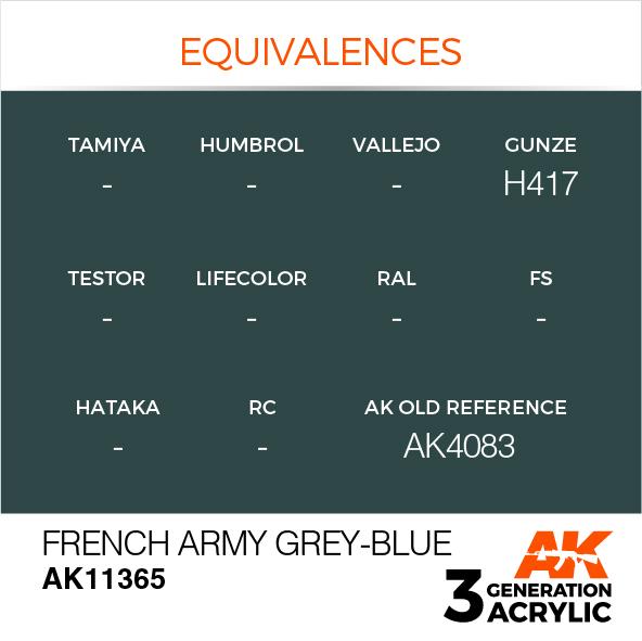 AK Interactive Acrylic French Army Grey-Blue