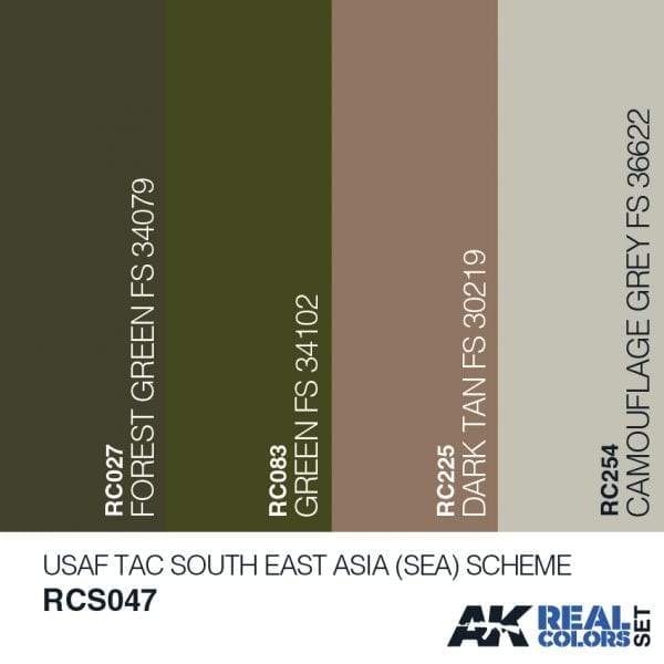 AK Interactive Real Colours USAf Tac South East Asia (Sea) Scheme Set