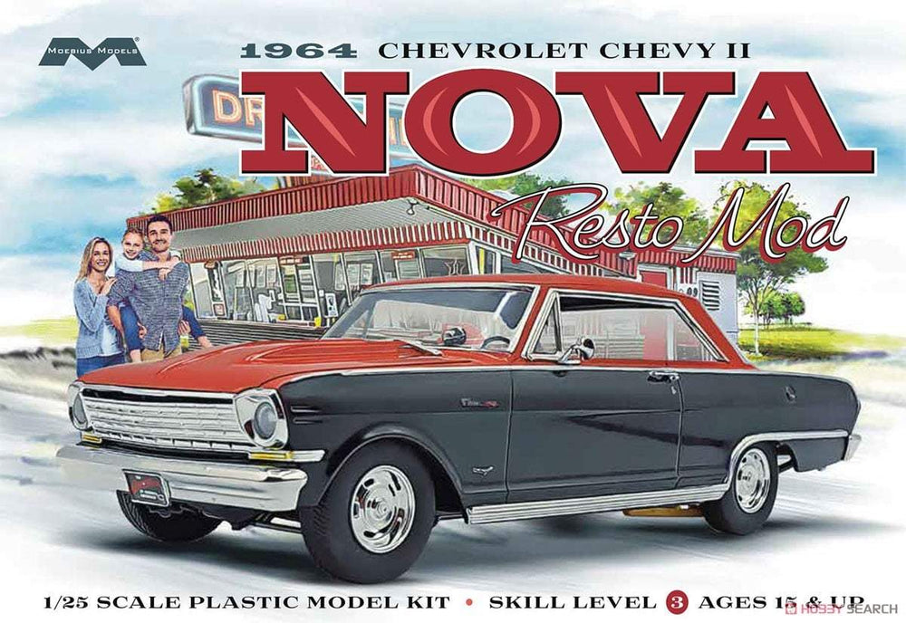 Moebius 1:25 1964 Chevy II Nova Resto-Mod