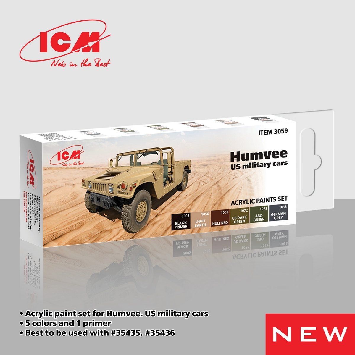 ICM Paint Set for US Military Cars